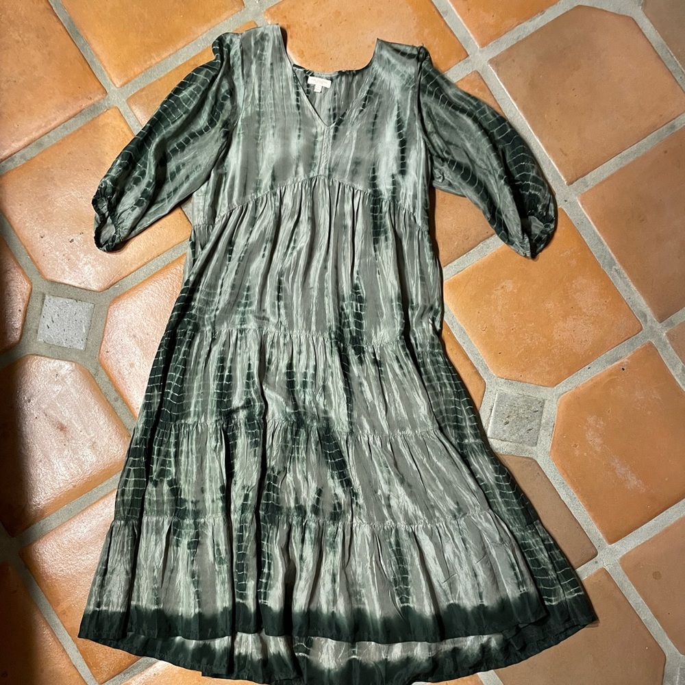 Pink chicken silk dress